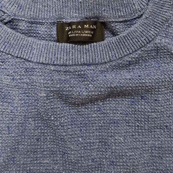 Zara Man blue Sweater Large - Picture 2 of 3